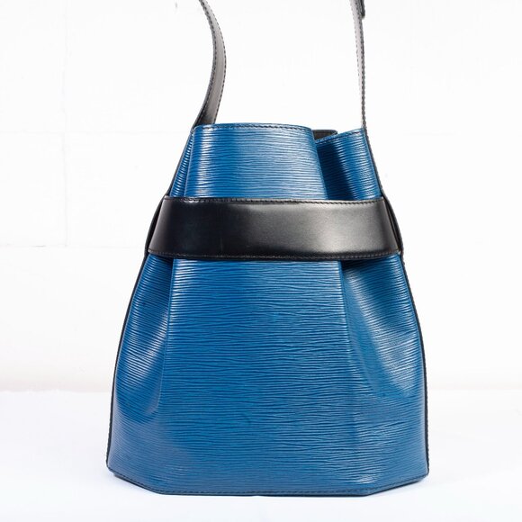Authentic Louis Vuitton Black and Blue Epi Sac d'Epaule Bag - Picture 3 of 15